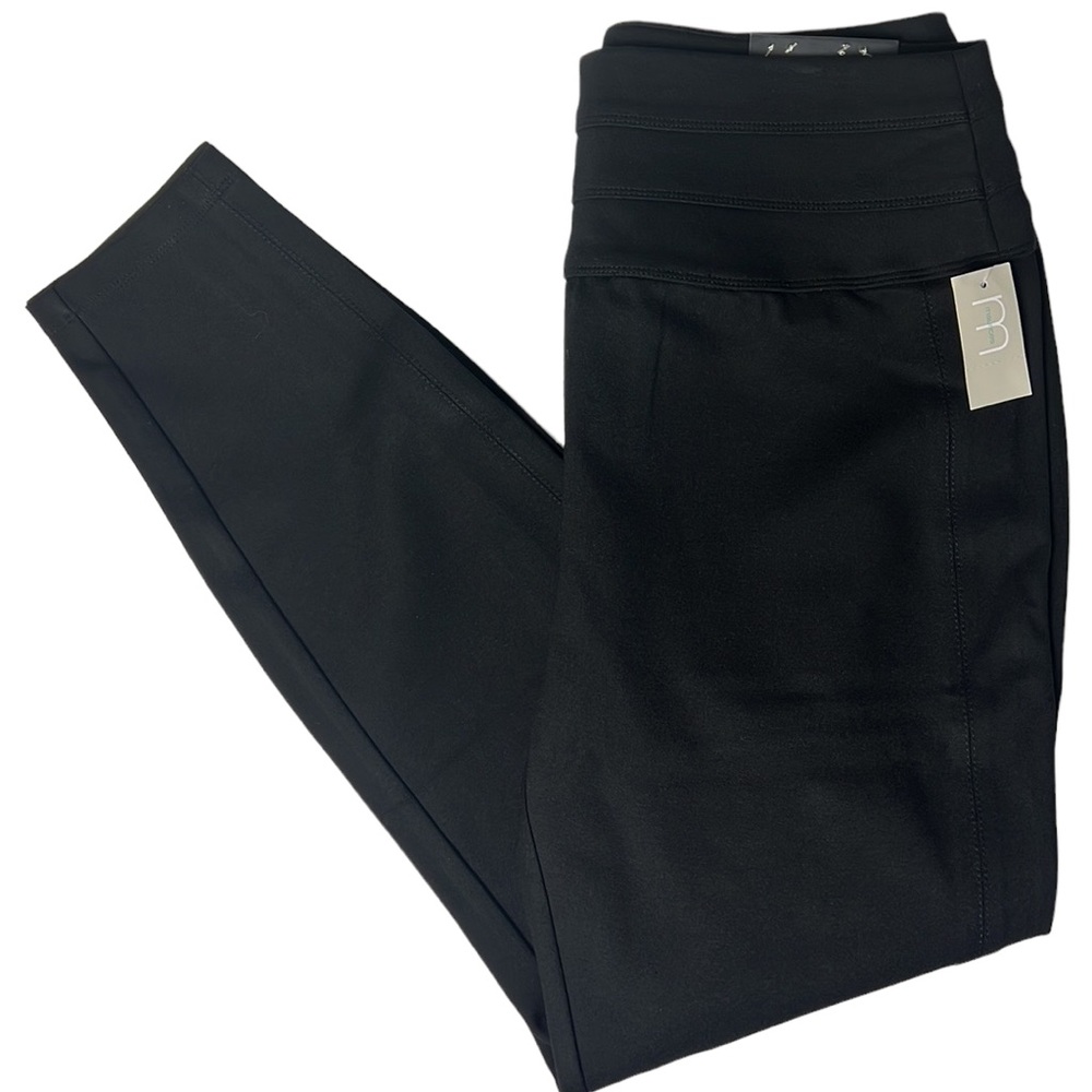 Maurice Black High Rise Pull on Skinny Ankle Stretch Pant